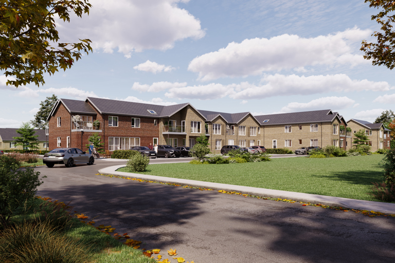 A CGI image of the exterior of Michaelmas scheme. 