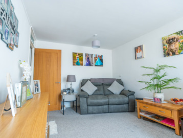 A living room with sofas
