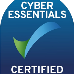 The blue Cyber Essentials logo