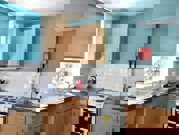 Communal kitchen area at Alexandra Court