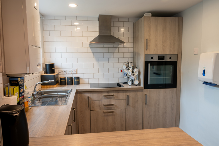 Modern communal kitchen area