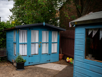Blue summer house