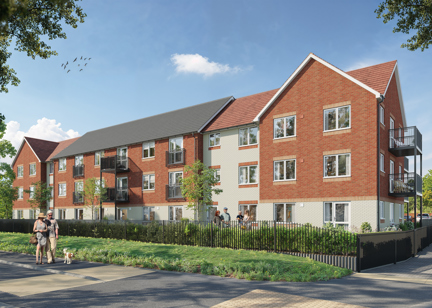 CGI of exterior view of Drovers Lodge