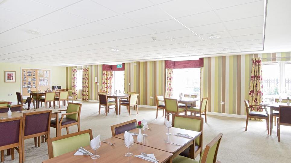 Large dining area within the residents' cafe/ bistro area