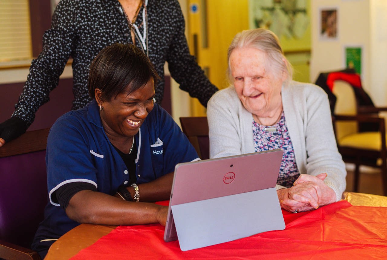 EC Greenrod Place Brentford Care Worker Resident Tablet