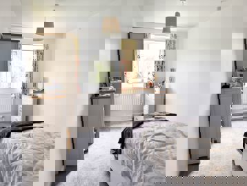 Single bedroom inside a resident's apartment