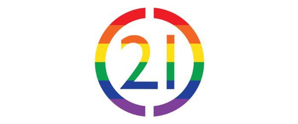 Housing 21 logo in pride colours