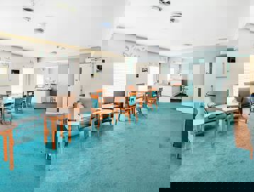 Kitchen and dining area for residents