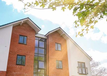 Outside of the scheme at Lavender Meadows on a sunny day