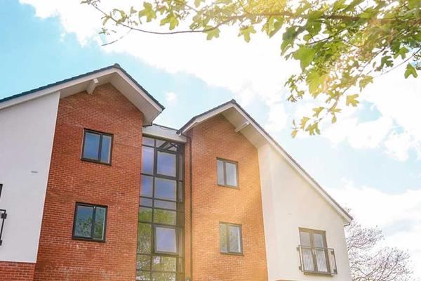 Outside of the scheme at Lavender Meadows on a sunny day