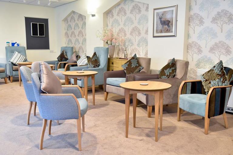 Coffee tables and chairs at Alan Hilton Court