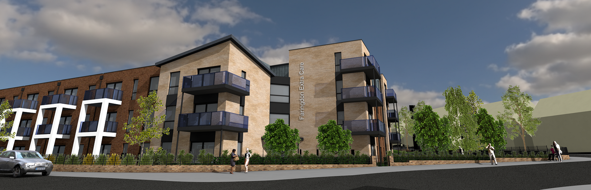 A CGI of the outer building of Fern Meadows