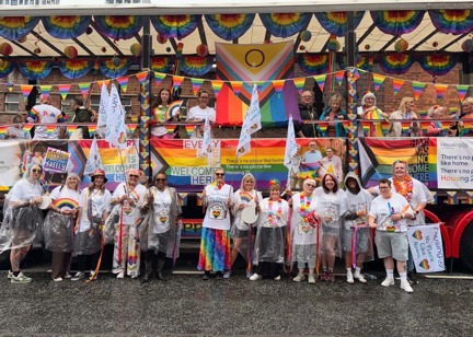 Housing 21's Manchester Pride Lorry 2026 full of rainbows