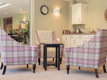 Chairs in communal lounge