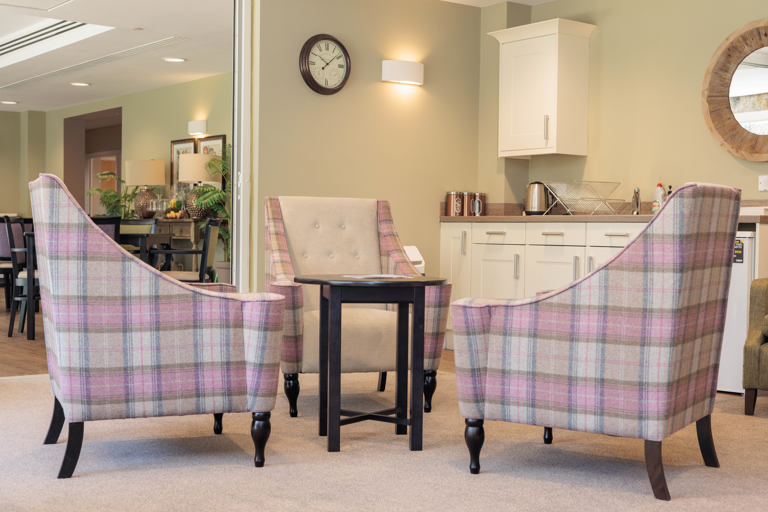 Chairs in communal lounge