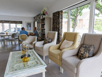 Communal area with chairs and tables