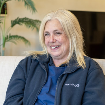 A smiling employee