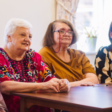 RL Claremont House Social Maureen Feast Patricia Slope Brigitte Gadsby Sam Pritchard Employee 01