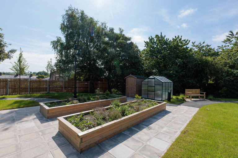 Garden area at Bowland View